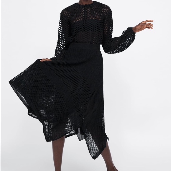 Zara Mesh Top Tie In the Back - Picture 3 of 5